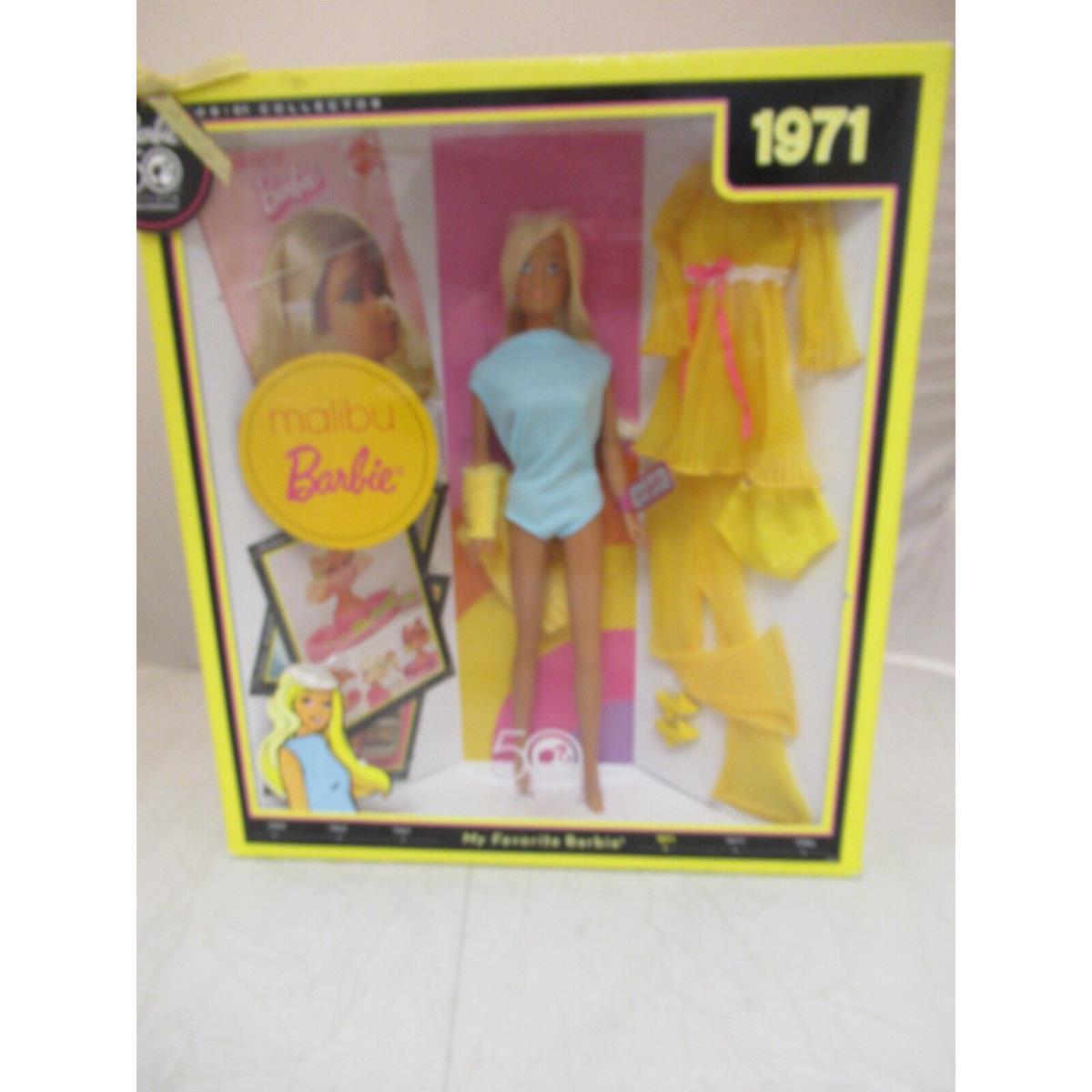 2008 My Favorite Barbie 50th Anniversary Malibu Barbie 1971 - Mib Nrfb