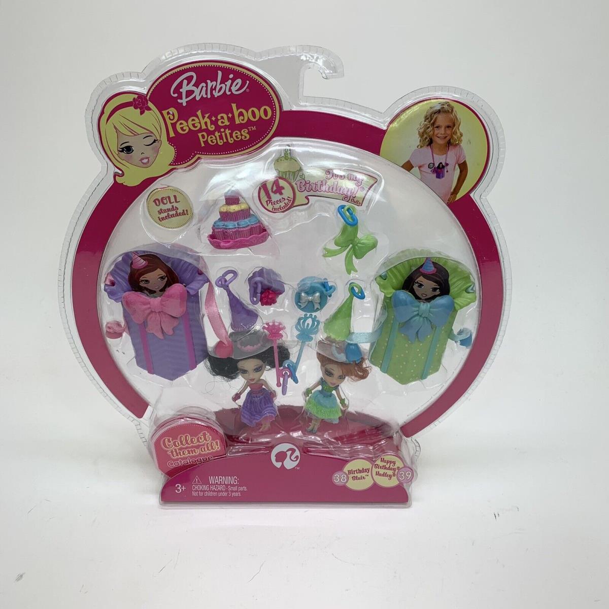 Barbie Peek A Boo Petites Its My Birthday 14 Pc Set 38 Blair 39 Hadley