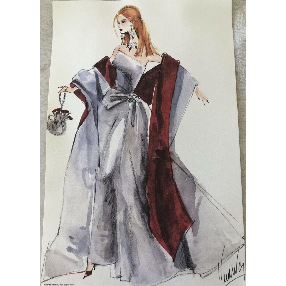 Mattel Designers Salute to Hollywood Collection Vera Wang Barbie Doll Sketch
