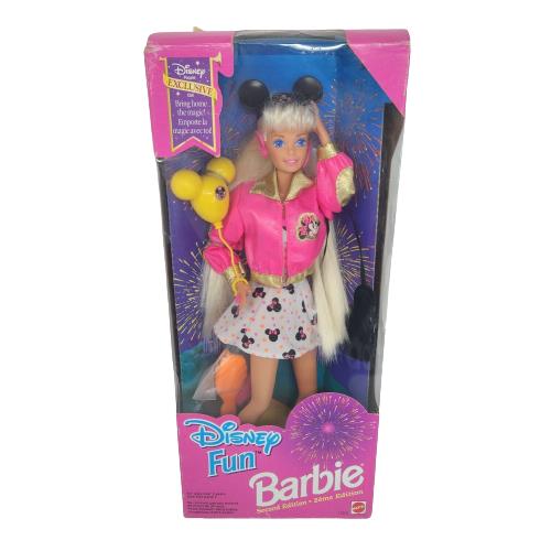 Vintage 1994 Mattel Walt Disney Fun Barbie Doll W/ Mickey Balloon 11650