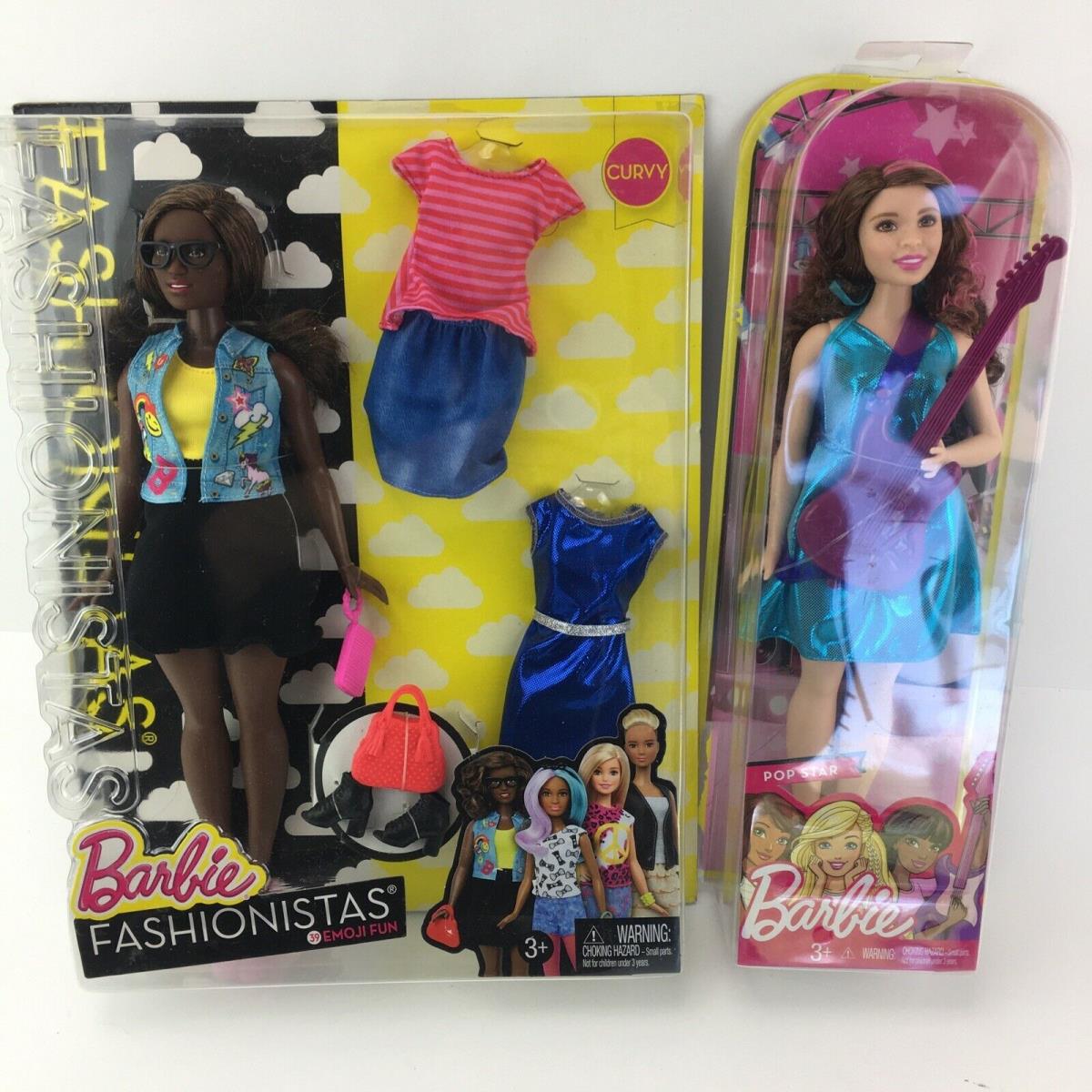 Black Barbie Fashionistas Doll Fashions Emoji Fun Curvy Pop Star Barbie