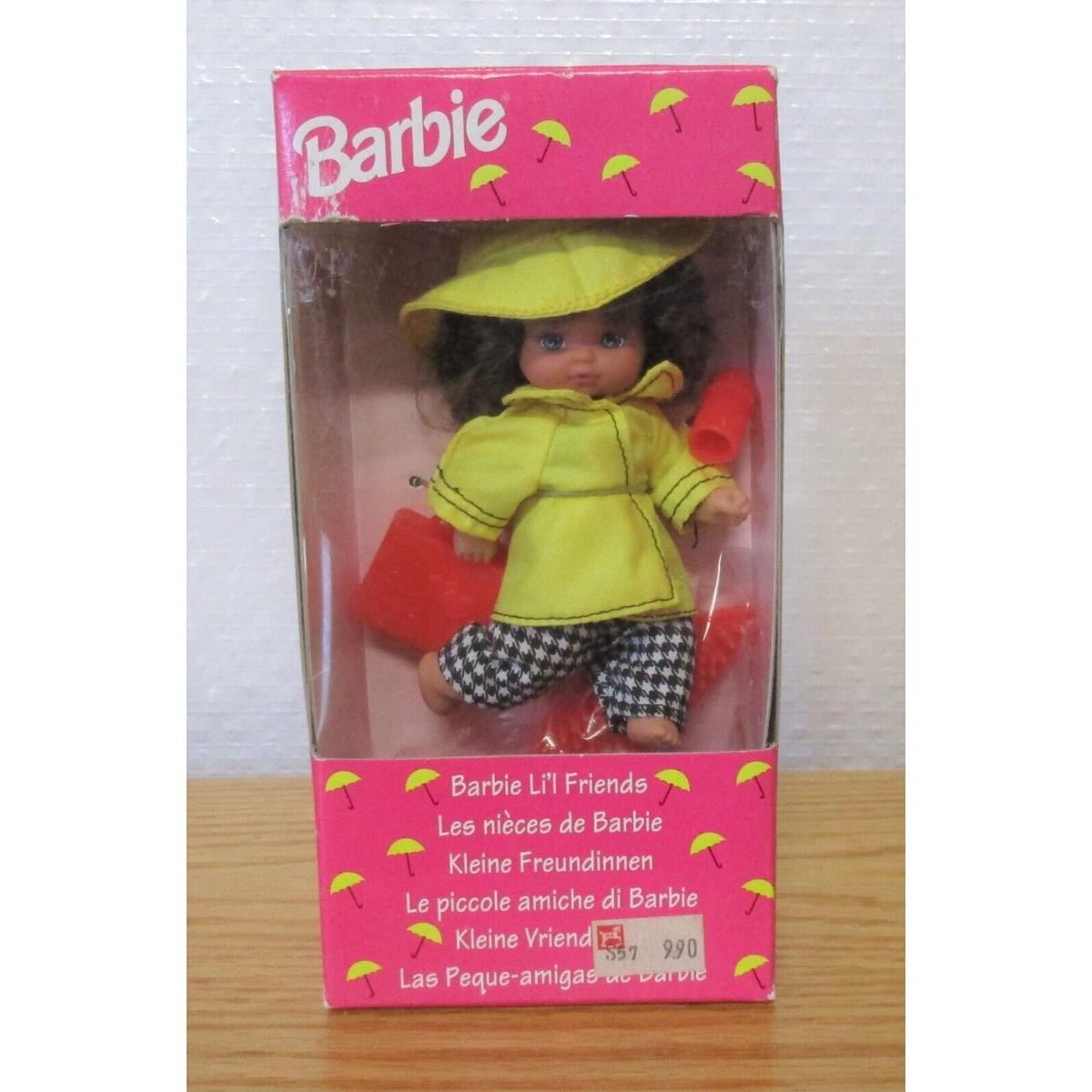 Mattel 1993 Barbie Li`l Friends Htf 4 Doll European Version Its Raining