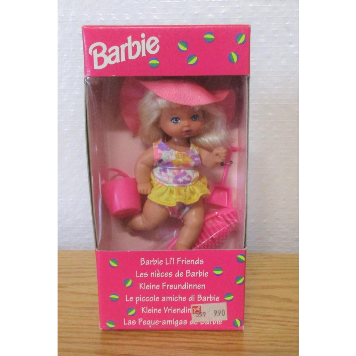 Mattel 1993 Barbie Li`l Friends Htf 4 Doll European Version Beach Goer