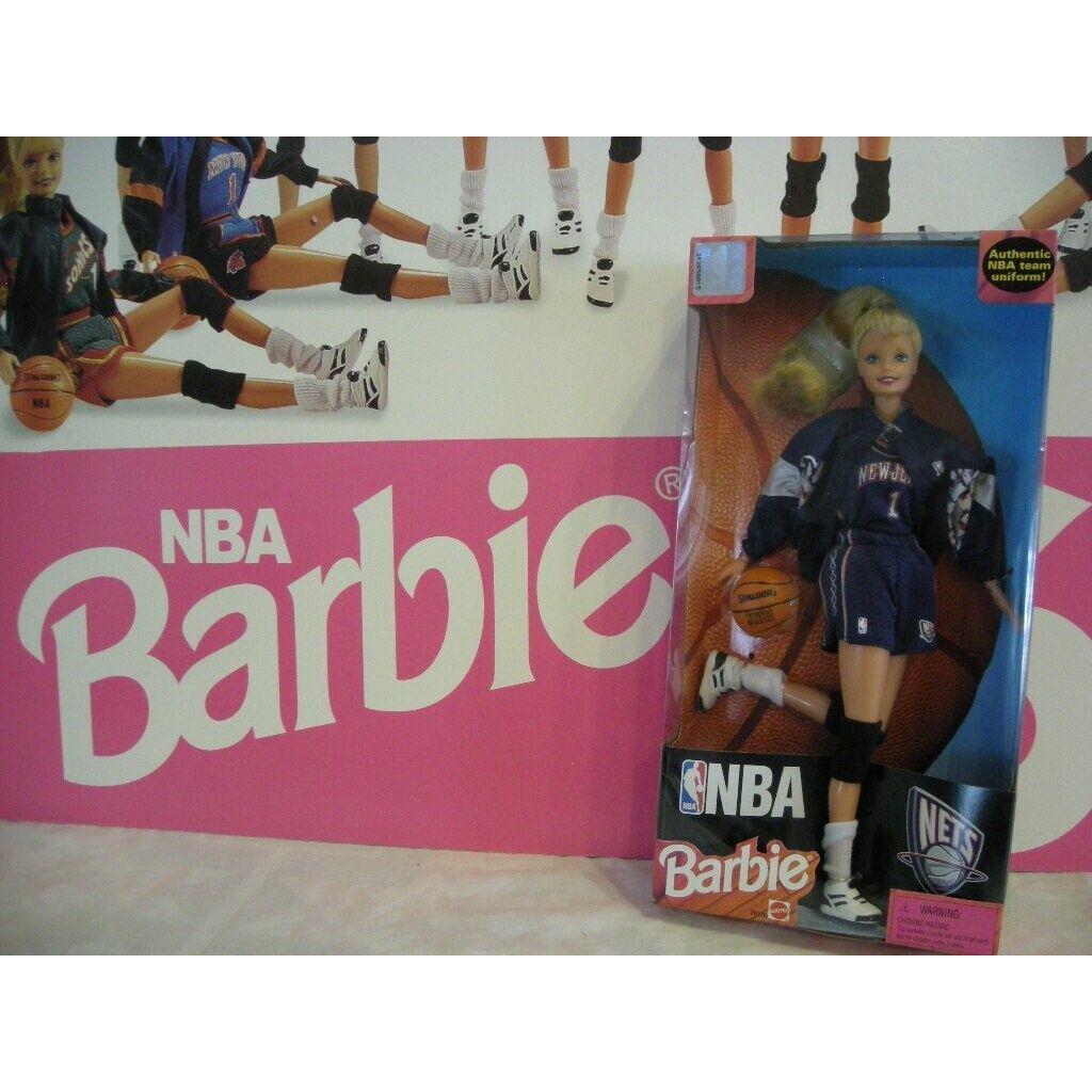 Vintage Nba Barbie - Jersey Nets Doll Basketball 1998 Box White