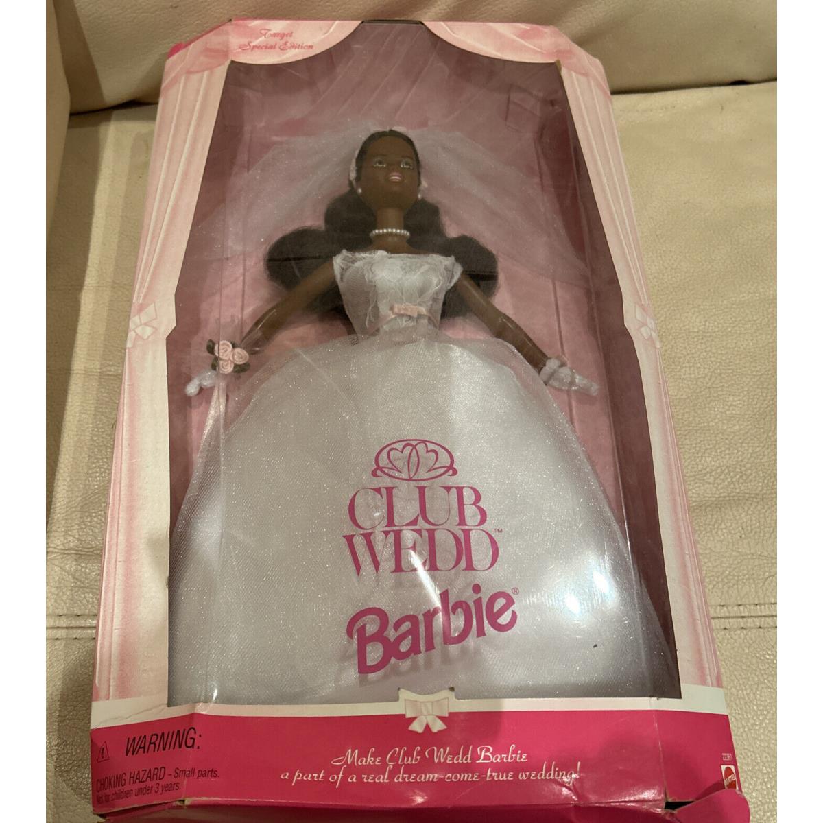 Club Wedd Barbie Doll Target 1998 African American Mattel 22361 Bride Wedding