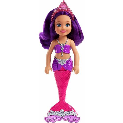 Mattel Barbie Dreamtopia Sparkle Mountain Chelsea Mermaid Purple Hair Doll FKN06