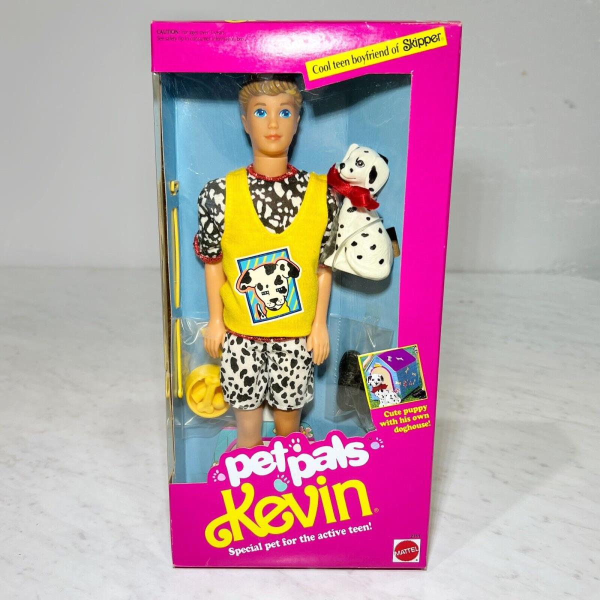 Barbie Pet Pals Kevin Doll with Dalmatian Puppy 1991 Mattel No. 2711 Nrfb