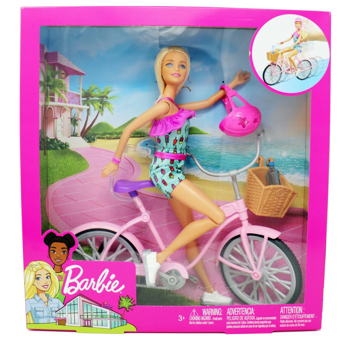 Mattel Barbie FTV96 Bike Bicycle and Doll