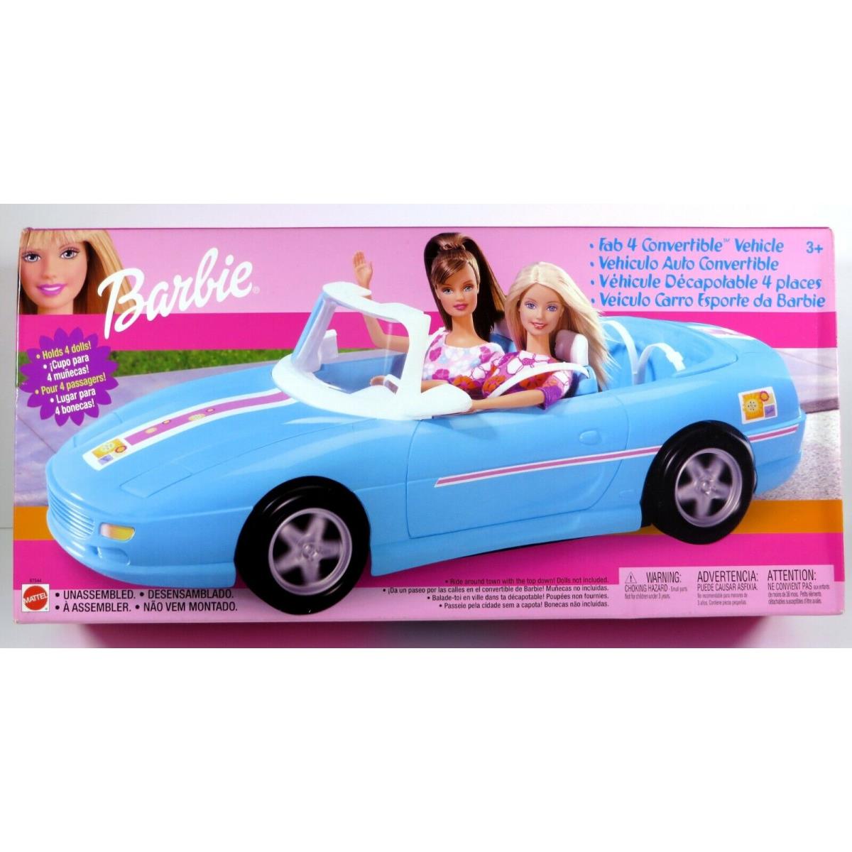 Barbie Doll 2002 Fab 4 Convertible Car 67544