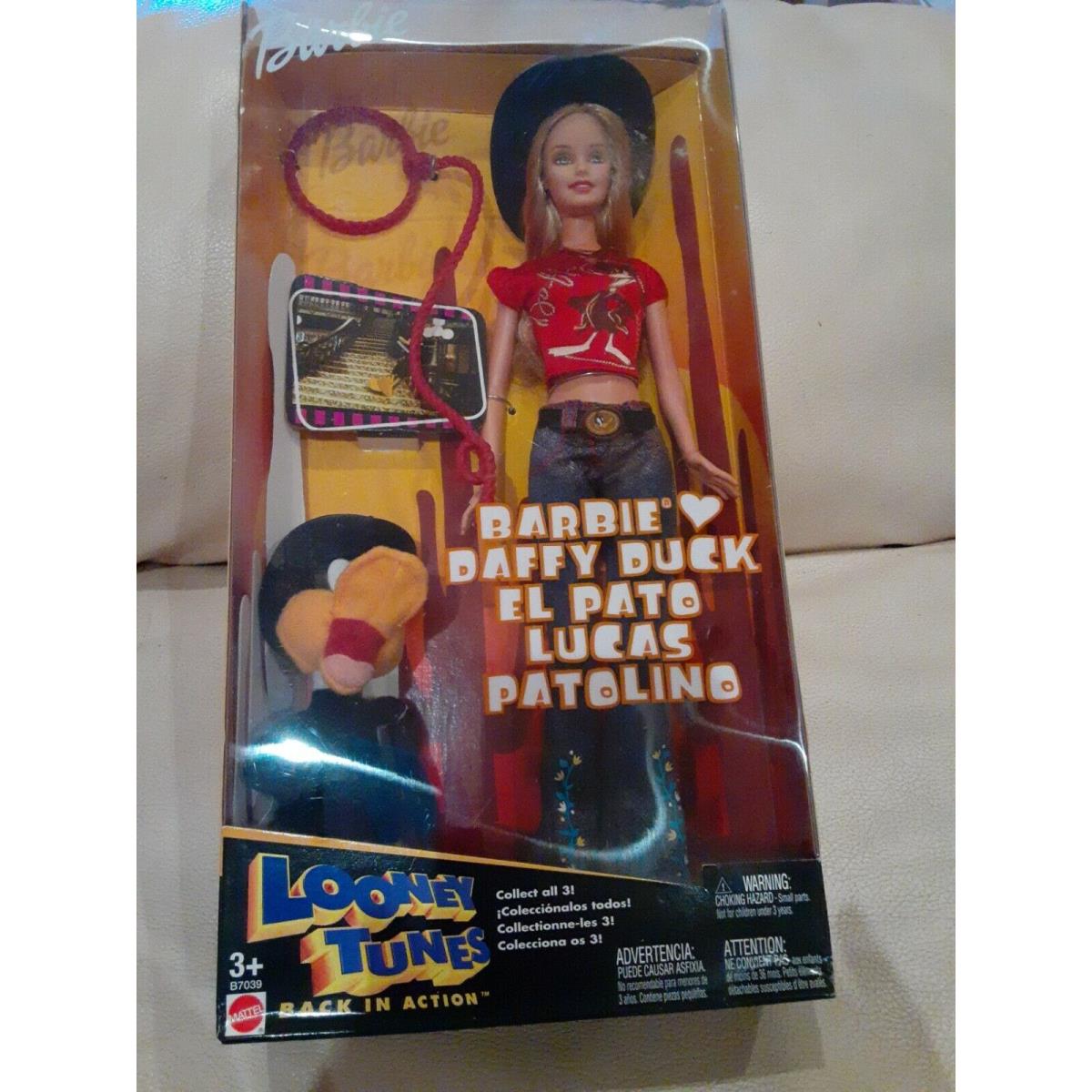 Barbie Daffy Duck Looney Tunes Back IN Action Doll Mattel B7039 2003 Nrfb Gift