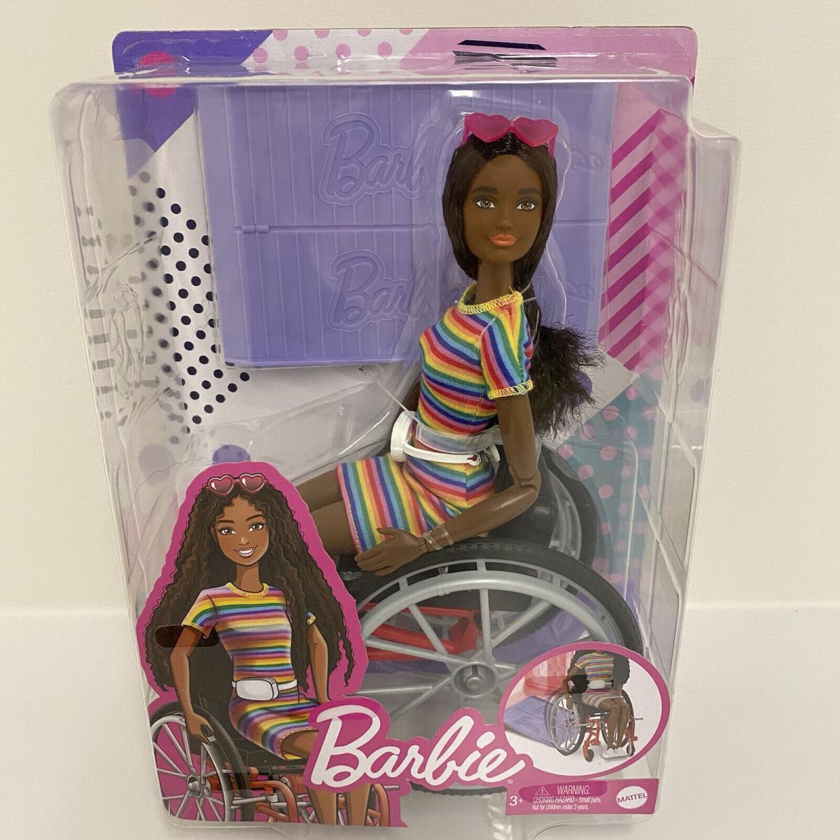 2020 Mattel Barbie Made To Move Fashionista AA Doll in Wheelchair