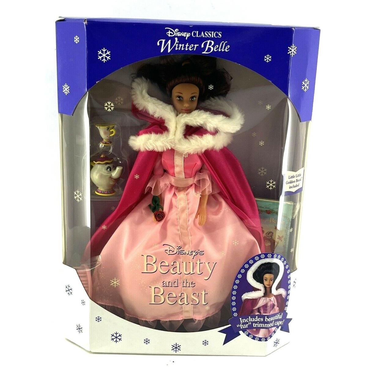 1992 Disney Winter Belle Barbie Doll Beauty and The Beast Mattel