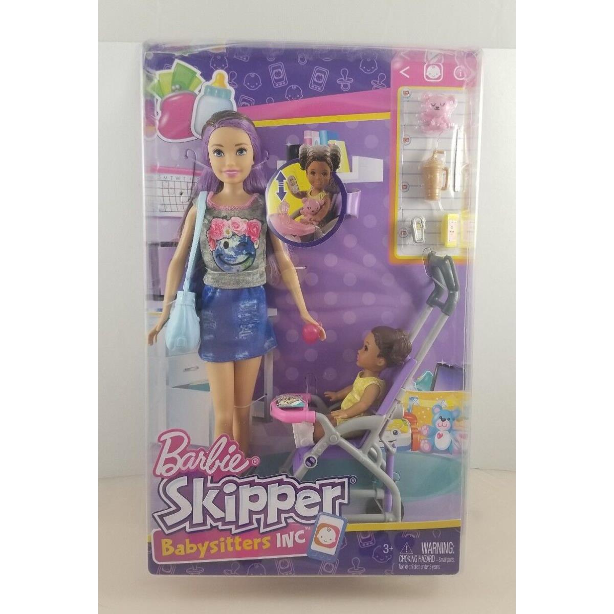 Barbie Doll Baby Skipper Babysitters Inc Toddler Stroller Playset