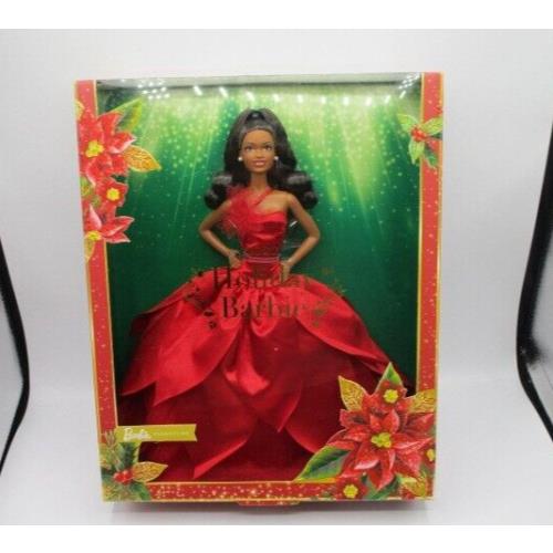 Barbie Signature Doll 2022 Holiday Collectible Doll African American Brown Hair