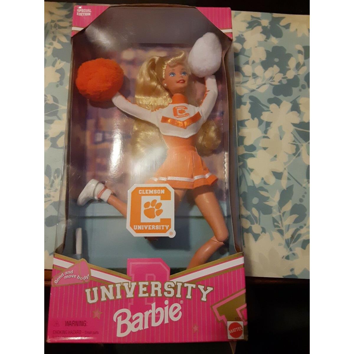 Clemson University Barbie Doll Mattel 17753 Special Edition Vintage Gift Nrfb