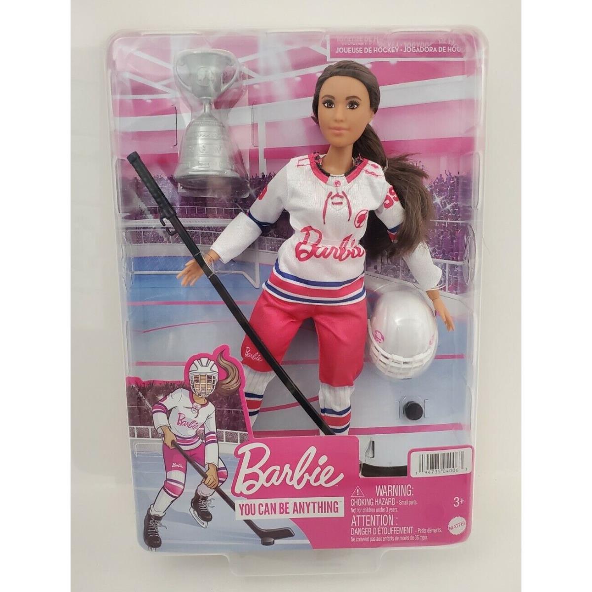 in The Box Mattel Barbie Doll You Can Be Anything Hockey Player