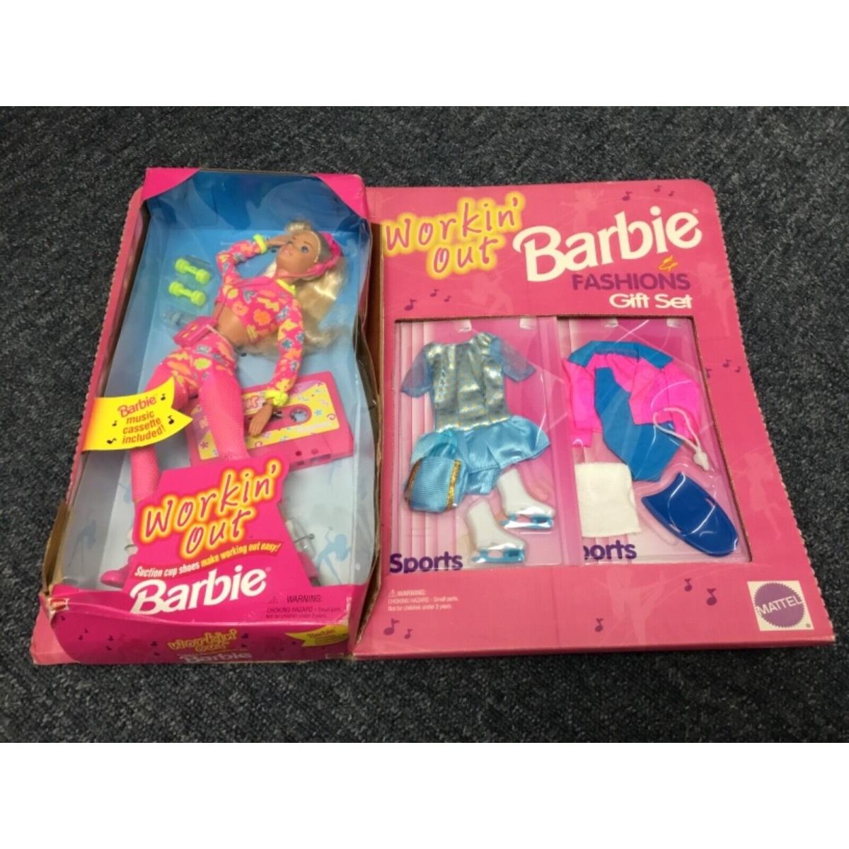 Vintage 1996 Mattel Workin Out Barbie Fashions Gift Set 17317 Nos