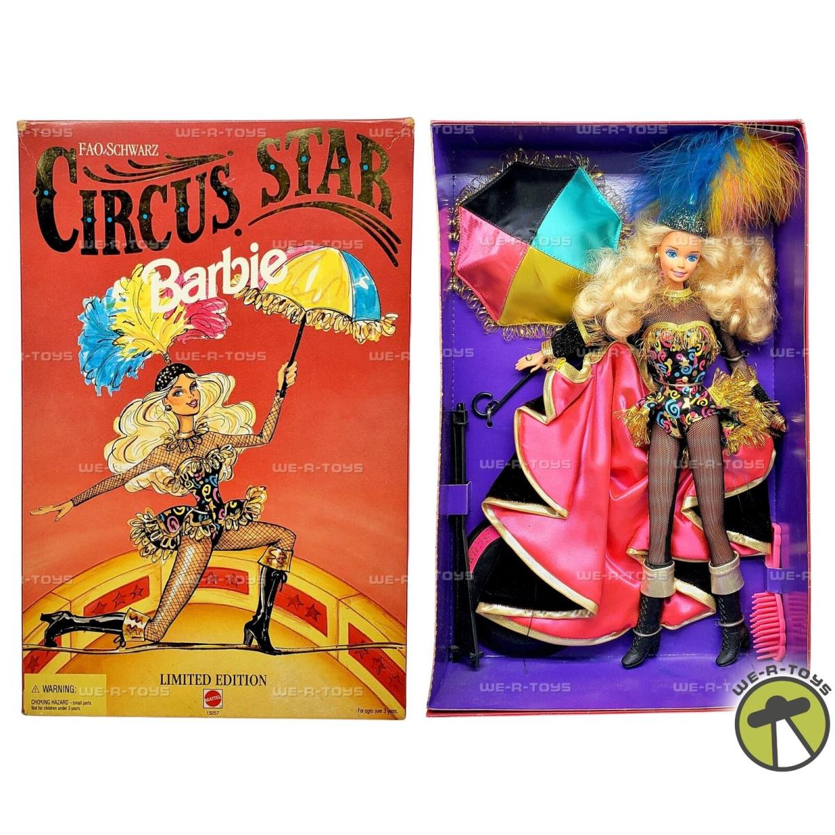 Circus Star Barbie Doll Fao Schwarz Limited Edition 1994 Mattel 13257