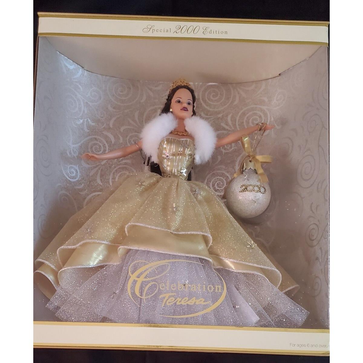 2000 Celebration Teresa Barbie Doll Holiday Special Edition Mattel 29081 Nrfb