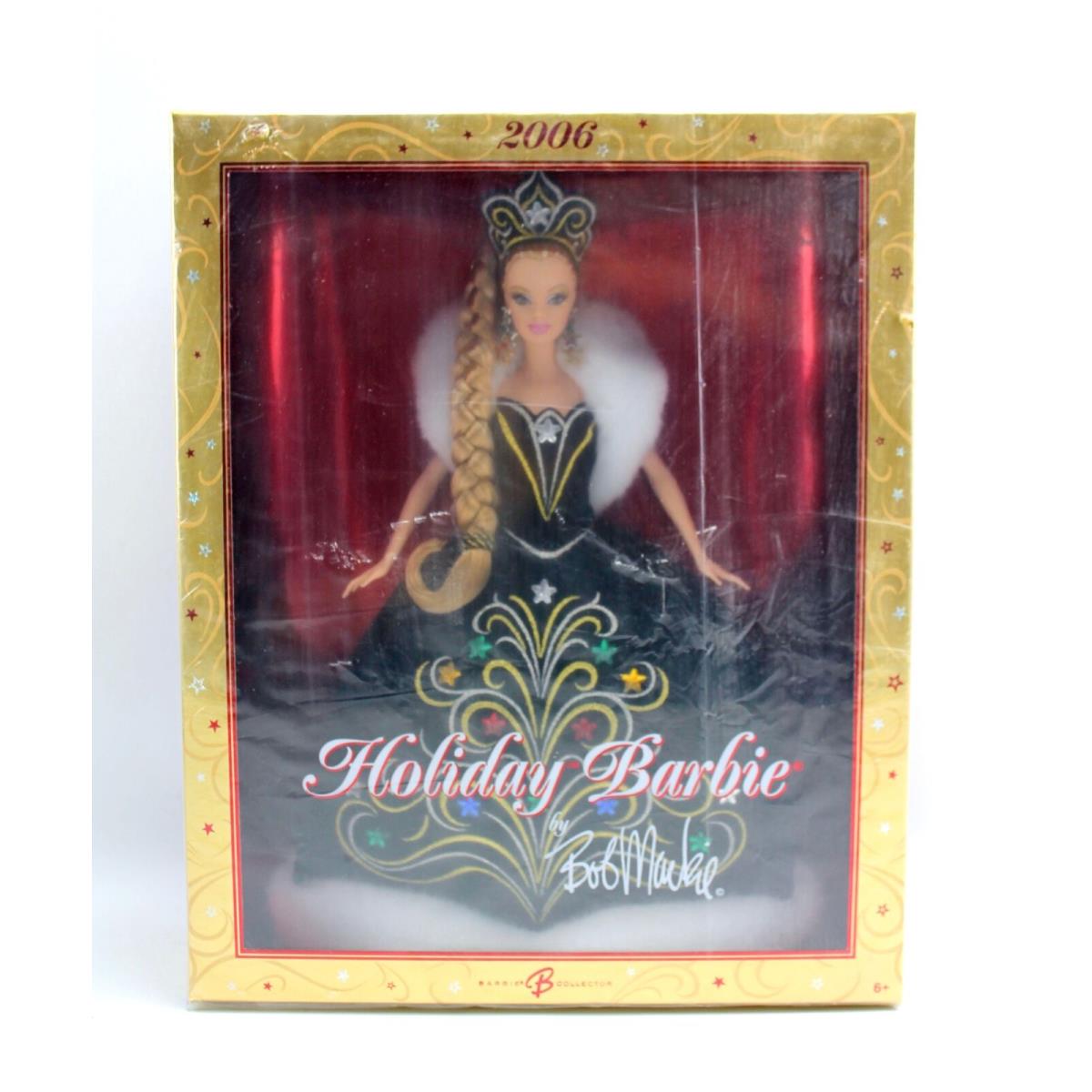 Barbie Collector 2006 Holiday Barbie For Bob Mackie J0949 Black Velvet Star Gown