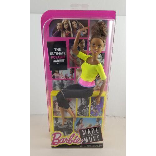 Barbie Made to Move Doll Brown Black Hair Exercise Yoga African American AA