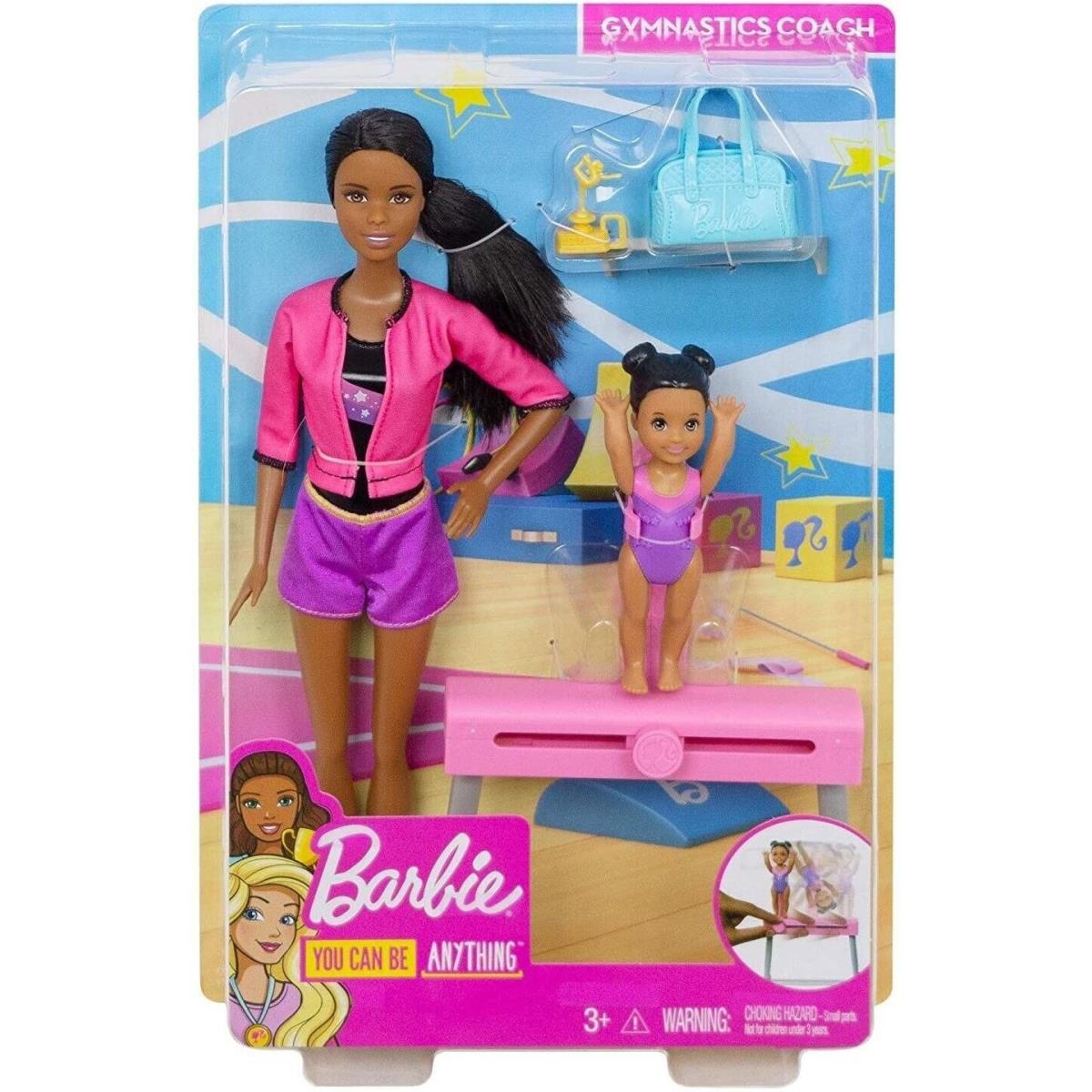 Barbie Student Gymnastics Coach Playset Brunette African American Htf