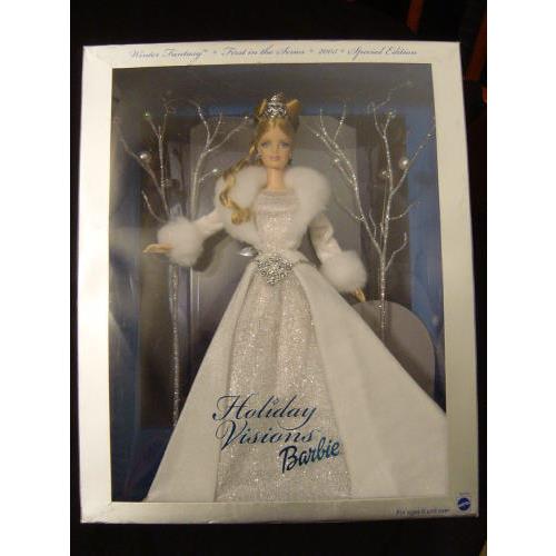 2003 Holiday Barbie Doll Dressed in Shimmering White Gown Nrfb