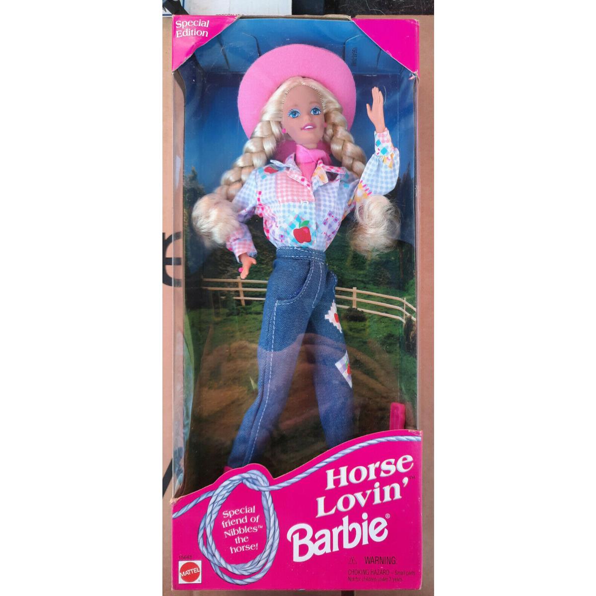 Horse Lovin Barbie Doll 1996 Special Edition Mattel 15648 Nrfb