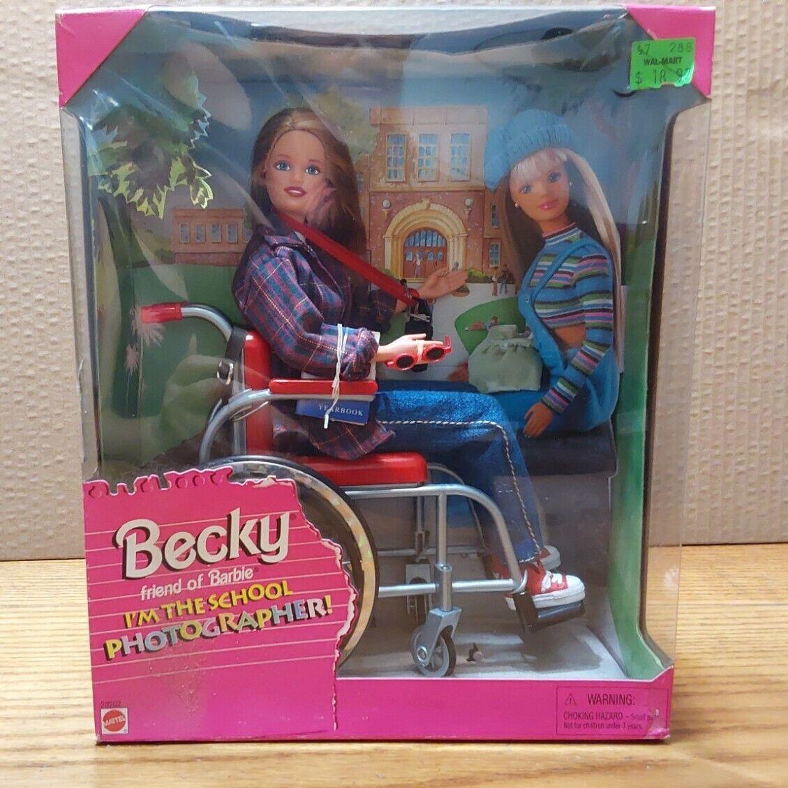 1998 Becky Friend of Barbie Mattel School Photographer Wheelchair