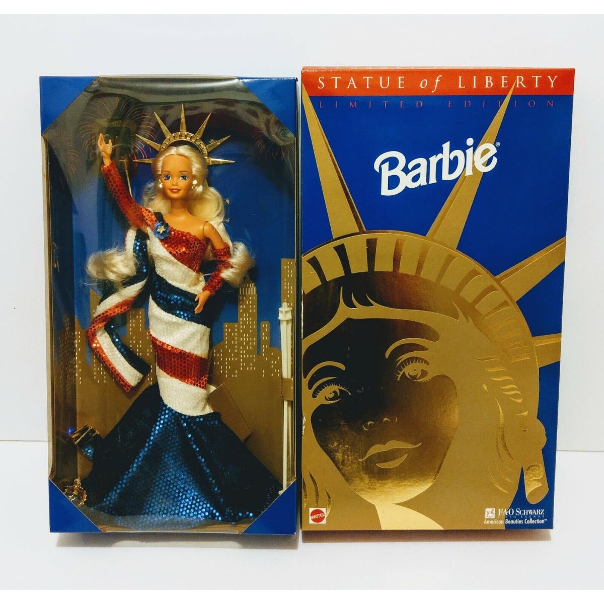 1995 Mattel Barbie Statue OF Liberty Limited Edition Vintage Barbie Doll