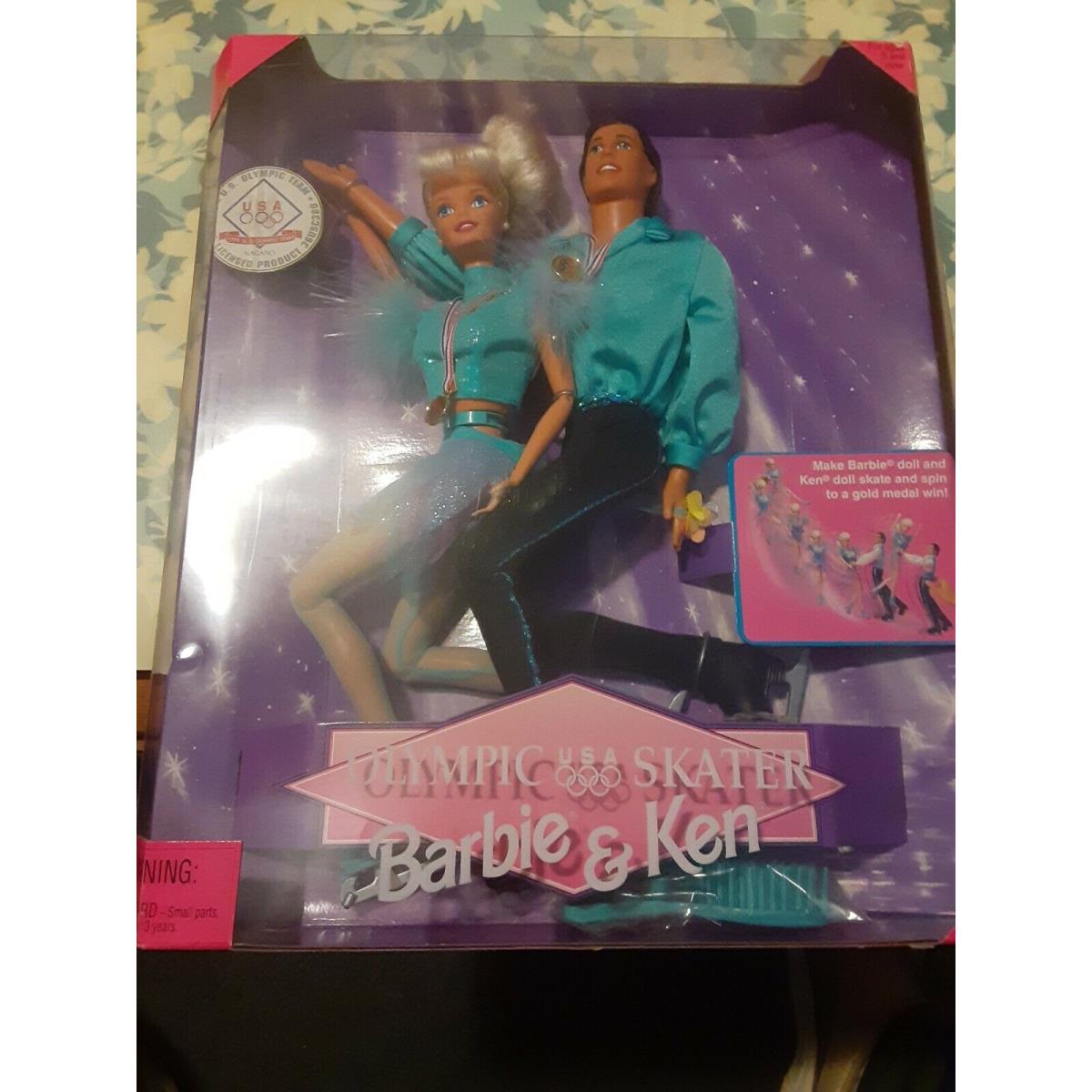 Barbie Doll Olympic Usa Skater Barbie Ken Mattel 1997 Vintage and Rare