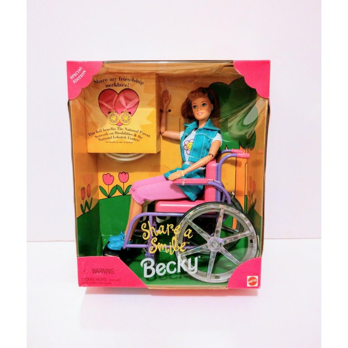 1996 Mattel Becky Share A Smile Special Edition Vtg Doll