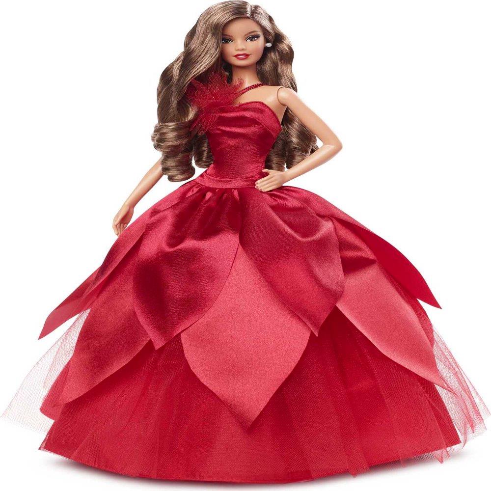 Barbie Doll Holiday 2022 Red Signature Special Edition Christmas Brown Hair