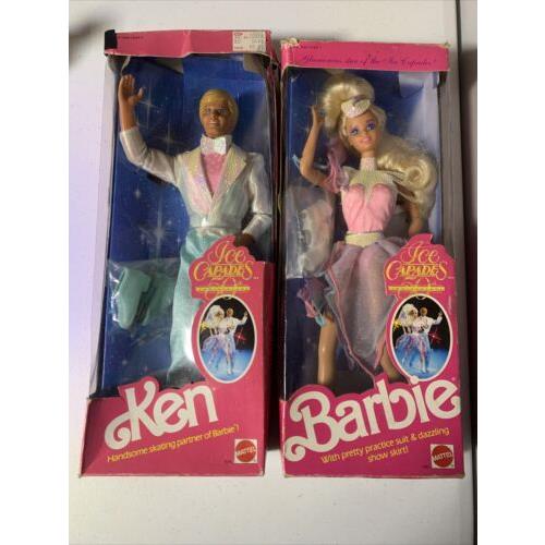 Mattel Barbie Ice Capades 50th Anniversary Ken Barbie Dolls Ice Skates Vintage 1989