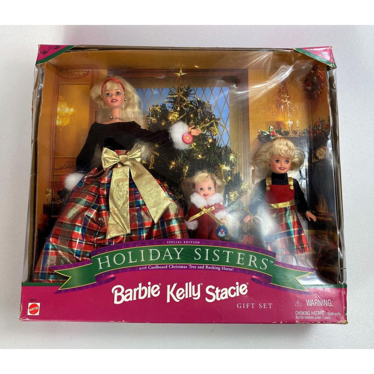 Holiday Sisters Barbie Kelly and Stacie Dolls 1998 Mattel Nrfb