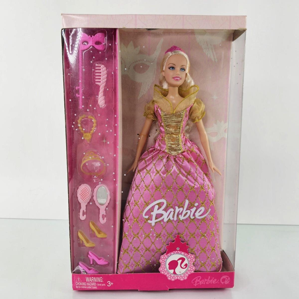 Barbie Princess Renaissance Doll Set Masquerade Ball Pink M3443 Mattel 2007