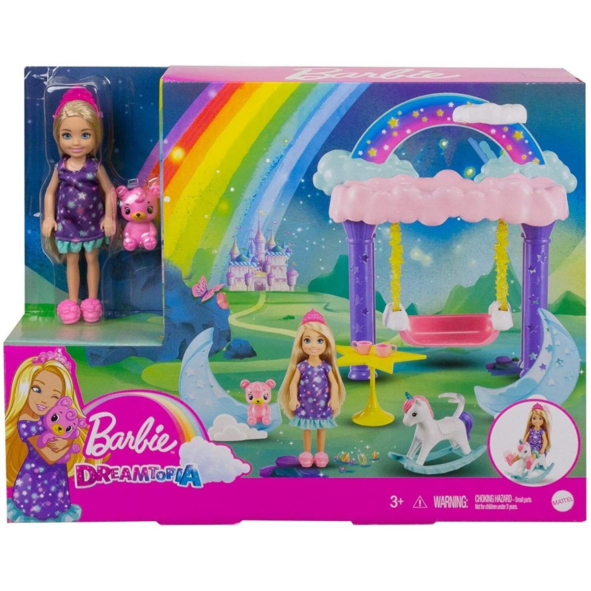 Barbie Dreamtopia Chelsea Princess Doll Fairytale Sleepover Playset