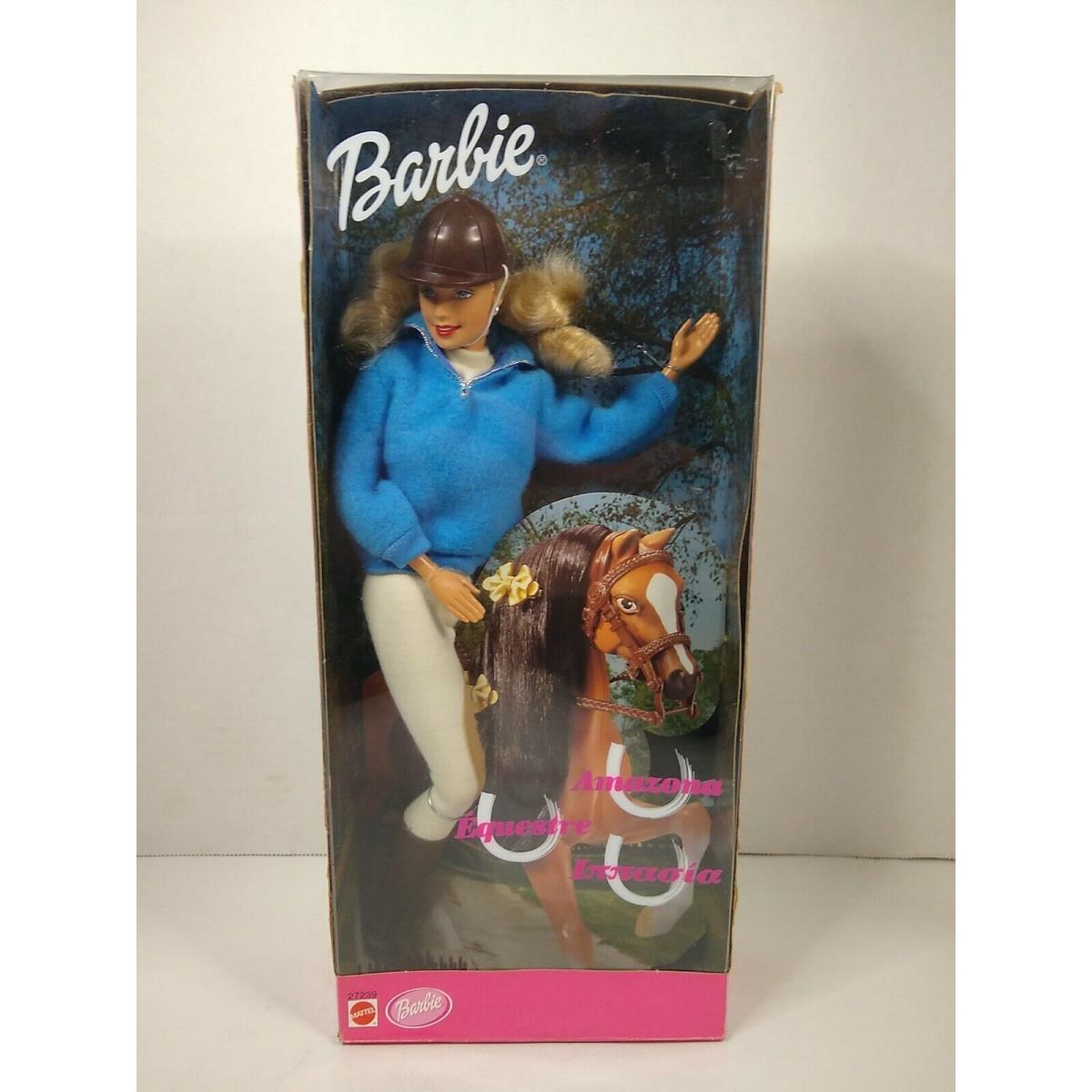 Vintage Horse Riding Barbie Girl Doll Nrfb Mattel 27239 French Edition 1999