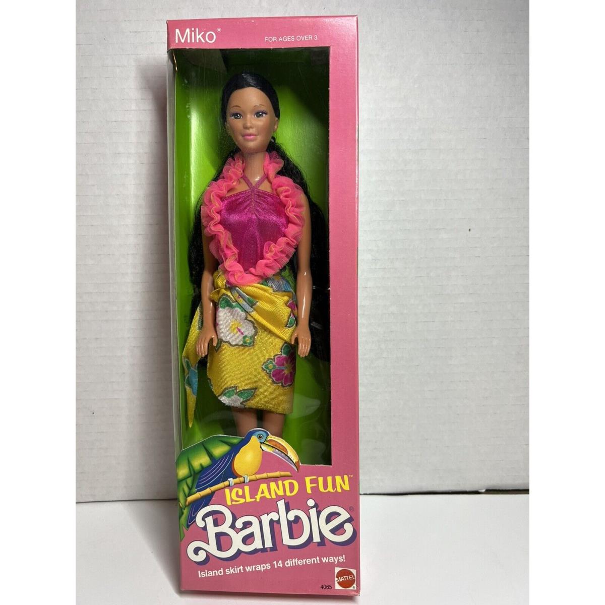 Vintage Barbie Island Fun Miko Doll 4065 Never Removed From Box 1987 Mattel