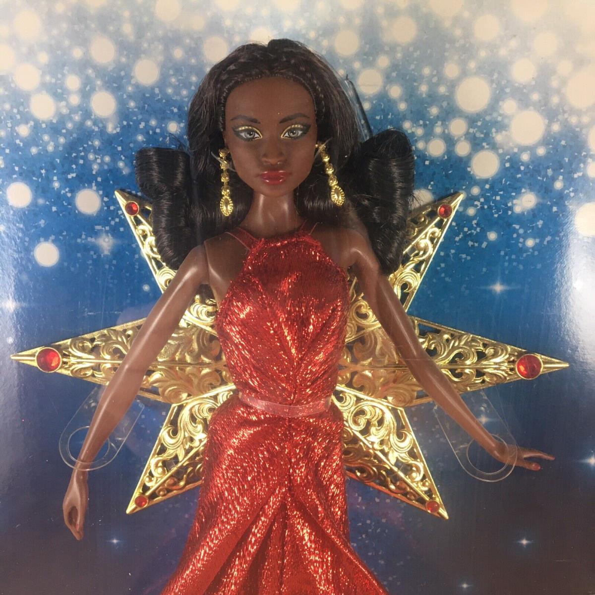 2017 Holiday Barbie Christmas Nos Nrfb African American Fashion Doll Red