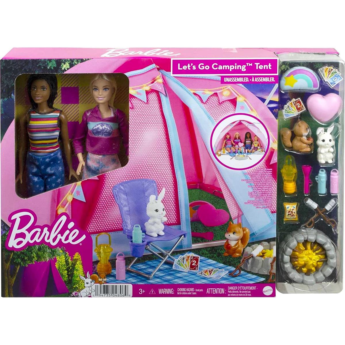 Barbie Playset Let`s Go Camping with Tent in Factory Box