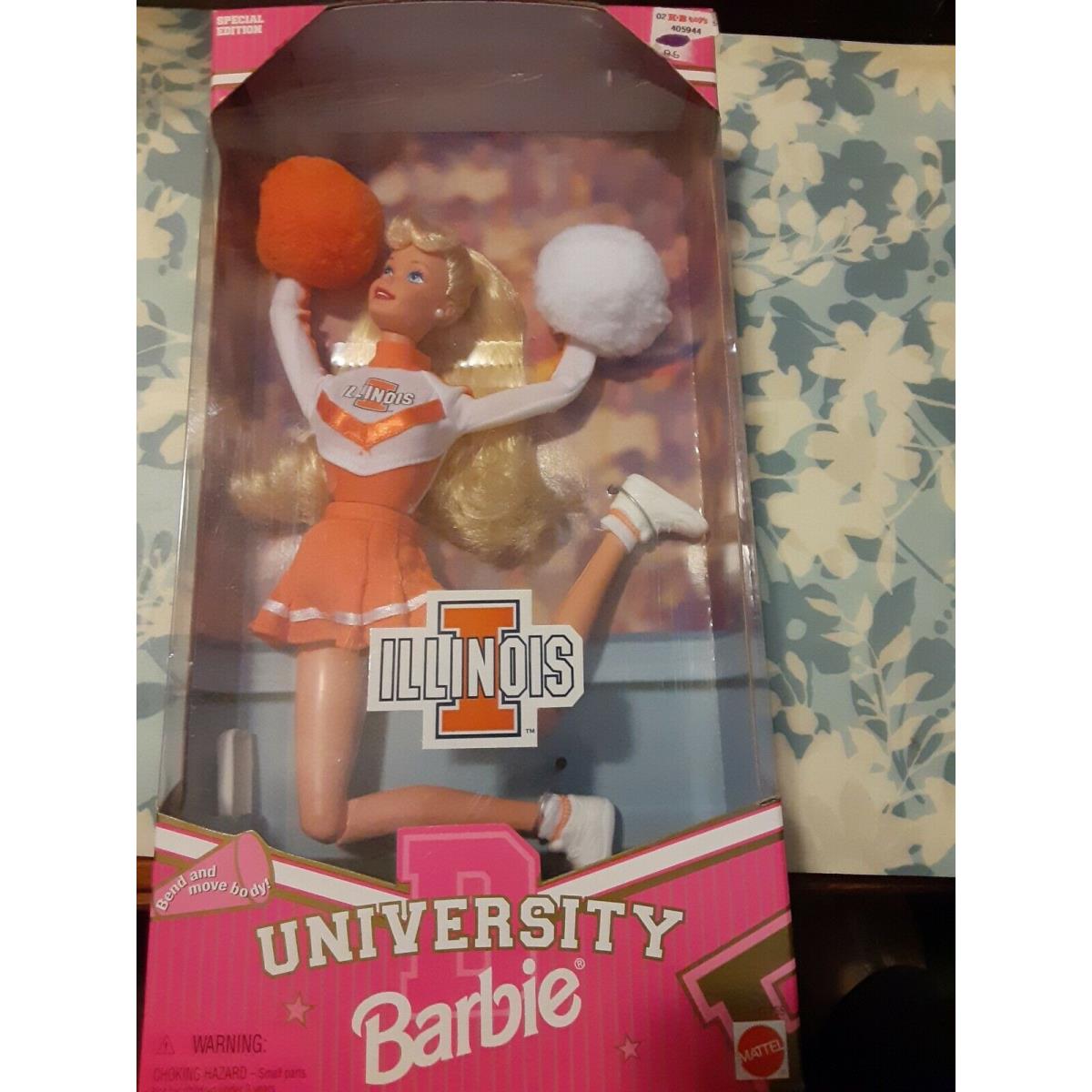 University of Illinois Cheerleader 1997 Barbie Doll Limited Edition Mattel 17755