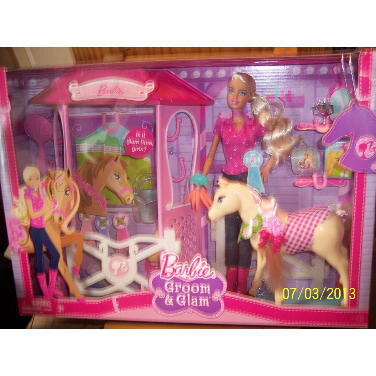 Mattel Barbie Groom Glam Set -is It Glam Time Girls - 2008