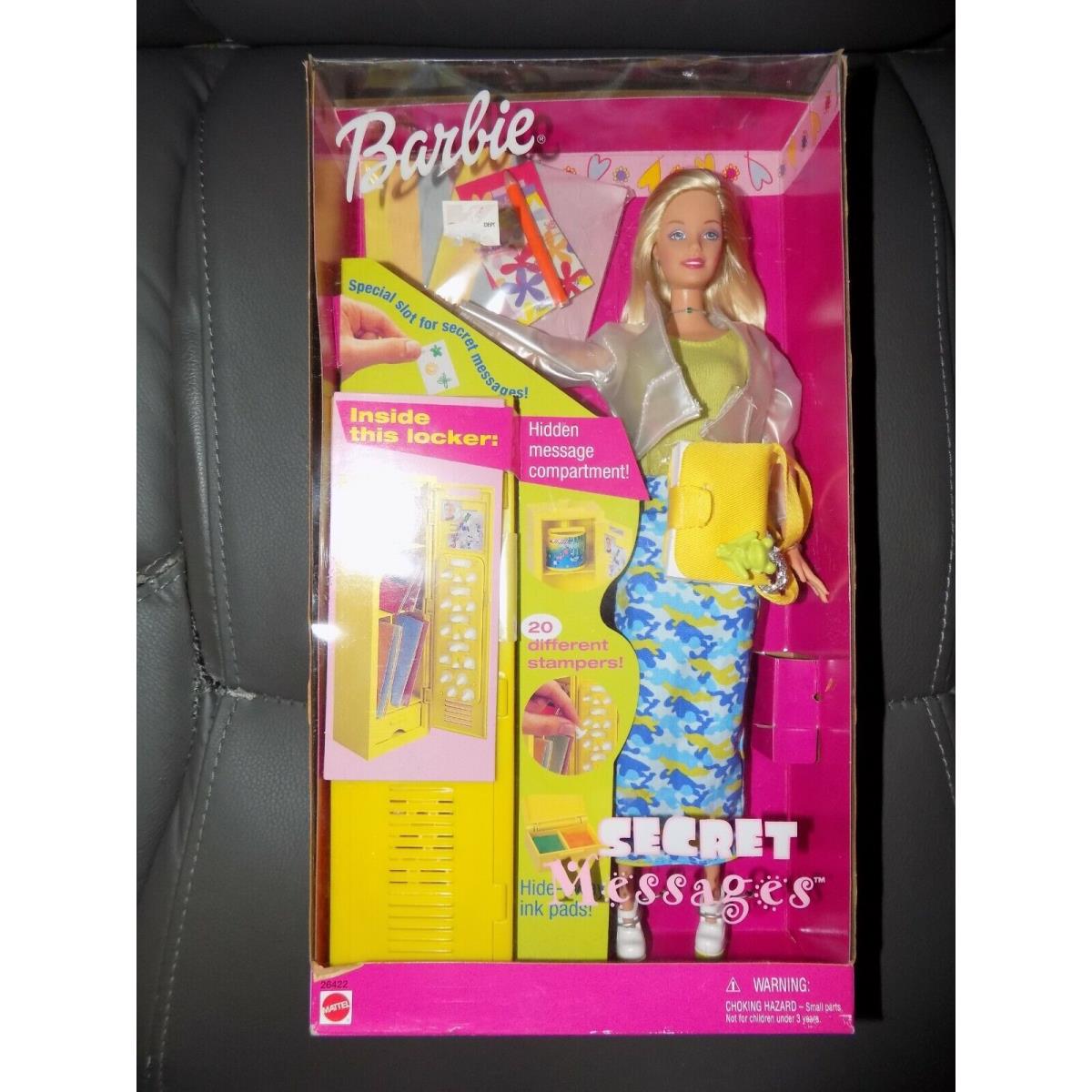 Barbie Secret Messages Barbie School Locker W/locker Stampers 1999