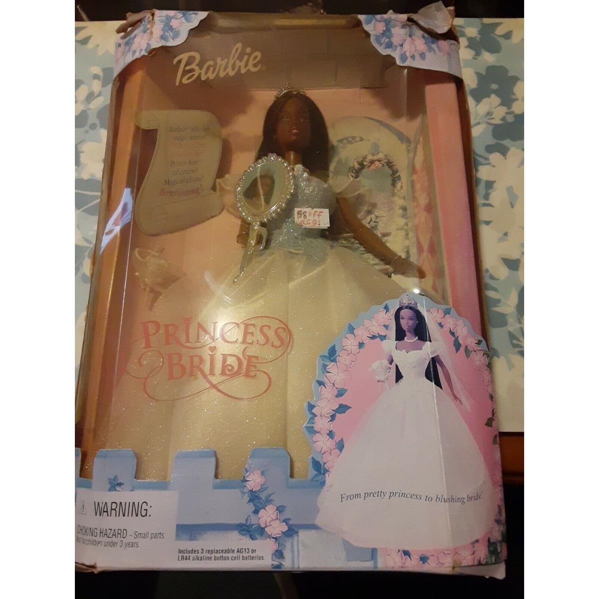 2000 Barbie Princess Bride with Magic Mirror 28252 Mattel African American