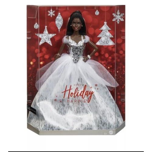 Barbie Signature Holiday Doll 2021 GXL19 Black Hair w/ Braids Christmas Gift