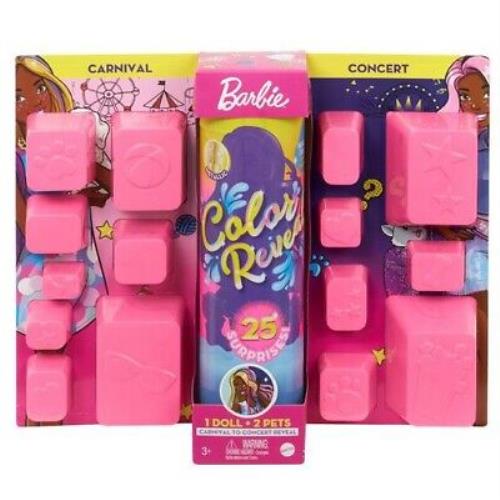 Barbie Color Reveal Carnival / Concert Ultimate Surprise Doll 1 Doll 2 Pets