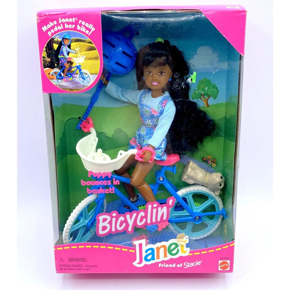 Barbie Doll 1996 Bicyclin` Stacie Janet Black AA 16735