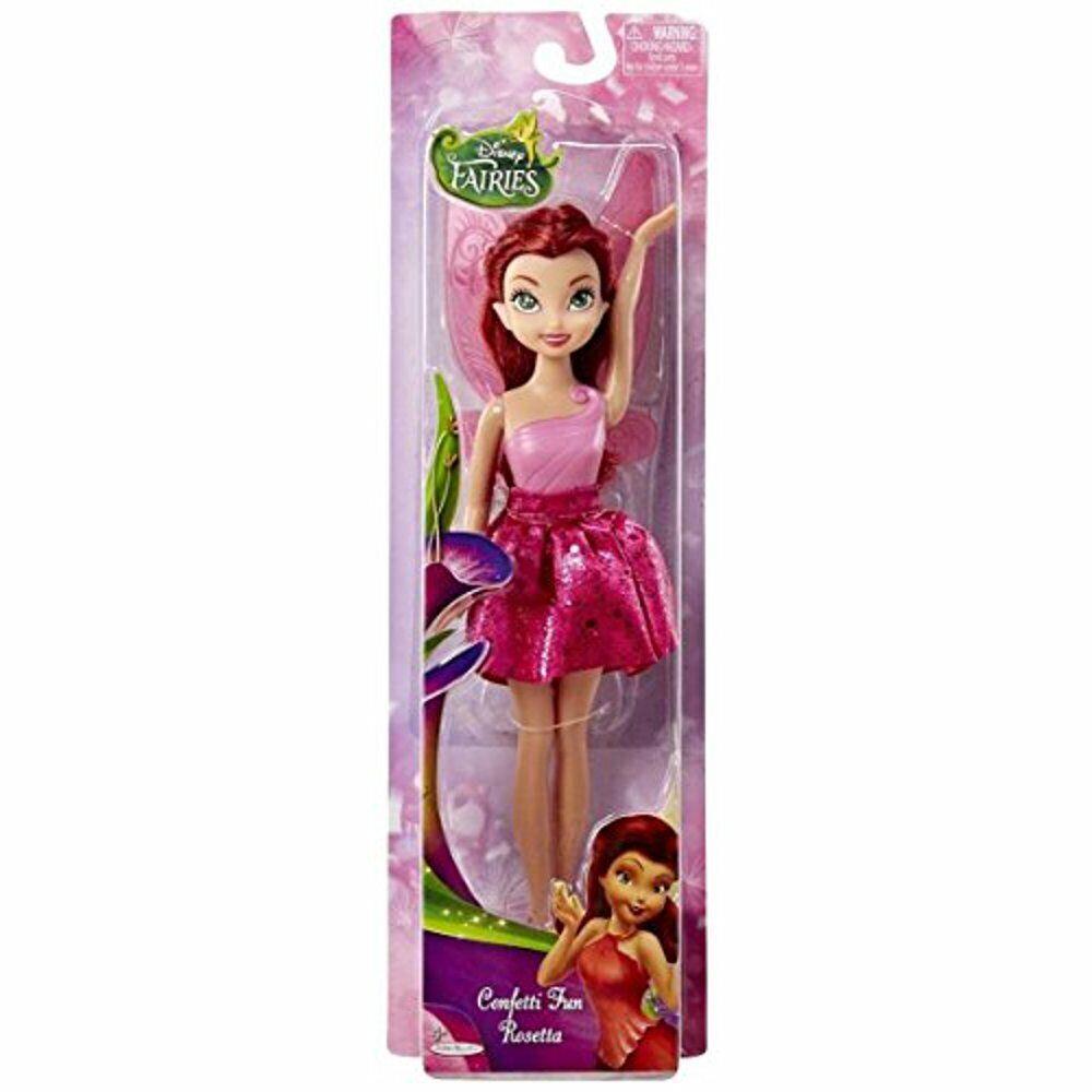 Mattel Disney Fairies Confetti Fun Doll 9 Rosetta In Rose Tutu in Package Rare