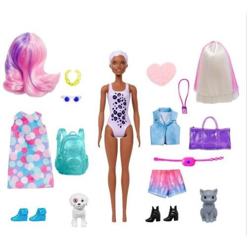 Mattel Barbie Color Reveal w/25 Surprises Carnival To Concert AA Doll Pets Wigs
